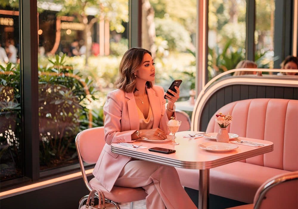 Influencer disfrutando una experiencia